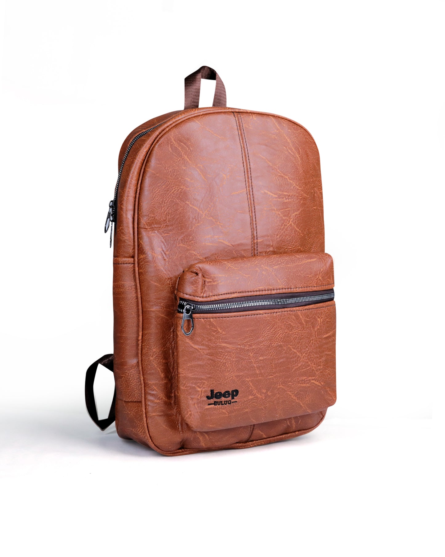 Jeep Faux Leather Backpack - Brown