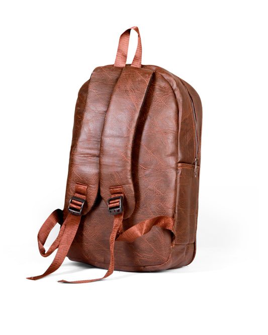 Dark Brown Leather Backpack – Jeep Buluo Classic Travel Bag