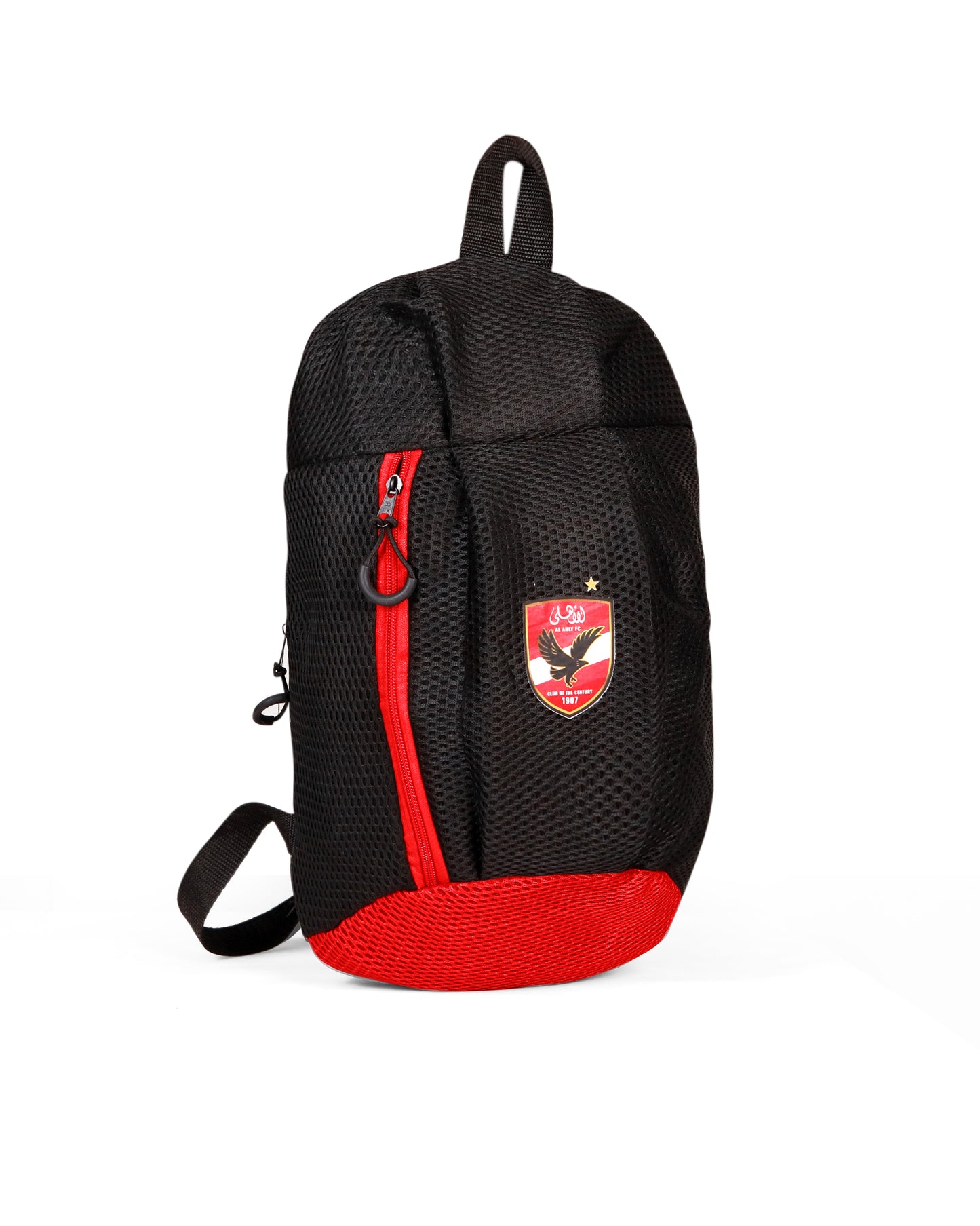 Al Ahly Club Mesh Sports Backpack – Black & Red