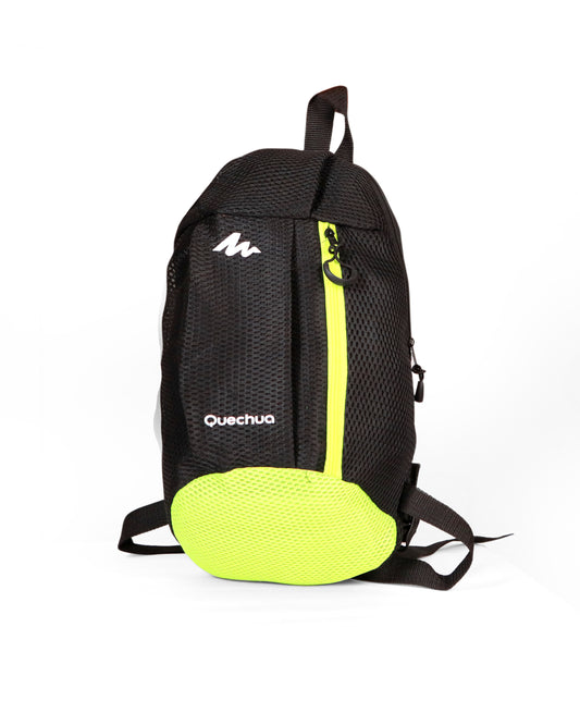 Quechua Compact Hiking Backpack – Black & Neon Yellow