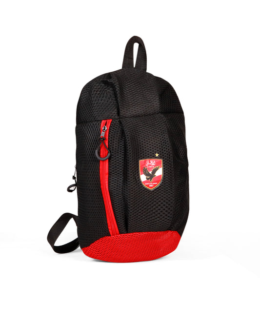 Al Ahly Club Mesh Sports Backpack – Black & Red